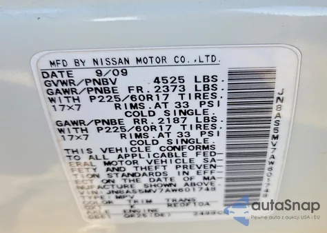 2010 Nissan Rogue S из США, поврежденный, VIN JN8AS5MV7AW601748